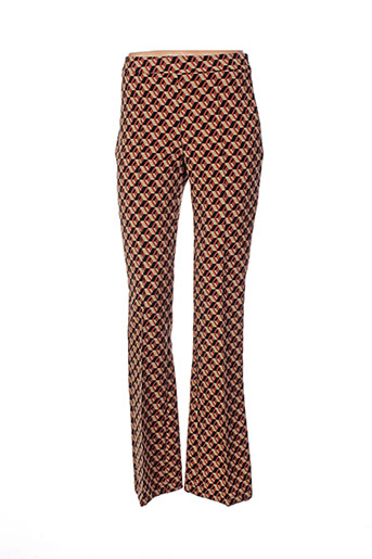 rinascimento pantalons femme de couleur marron