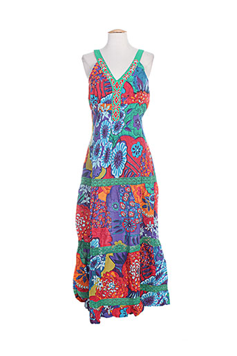 coton du monde robes femme de couleur vert