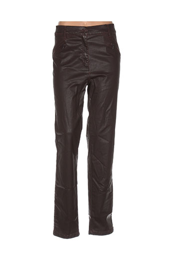toni pantalons femme de couleur marron