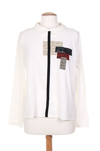 bleu blanc rouge chemises femme de couleur blanc