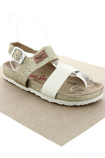 pepe jeans chaussures fille de couleur blanc