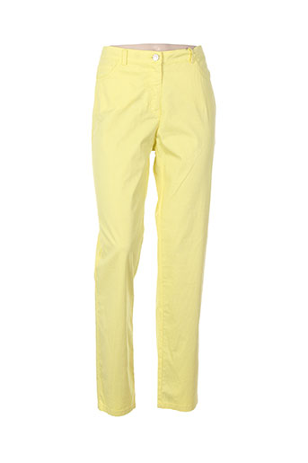 andamio pantalons femme de couleur jaune