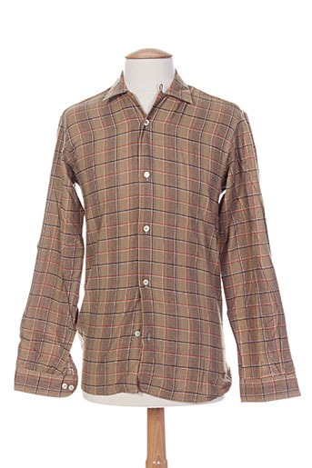 verte vallee chemises homme de couleur marron
