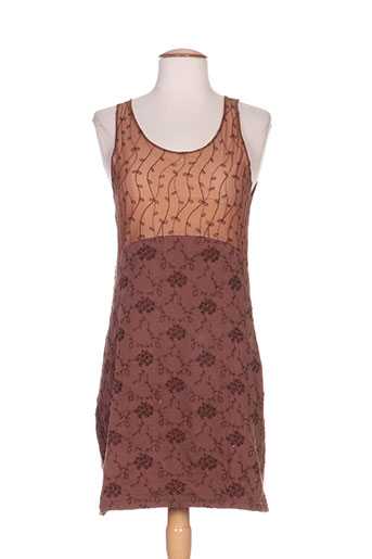 poupoupidou robes femme de couleur marron