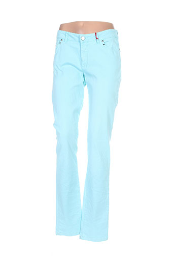 i.code (by ikks) pantalons femme de couleur bleu