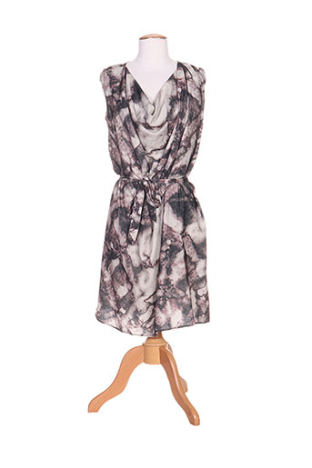 ichi robes femme de couleur gris