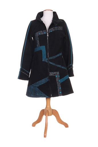 bamboo's manteaux femme de couleur bleu