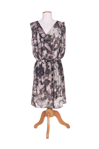 ichi robes femme de couleur gris