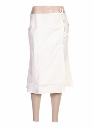 Jupe mi-longue blanc IDEO pour femme
