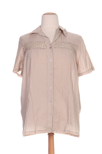 telmail chemises femme de couleur beige
