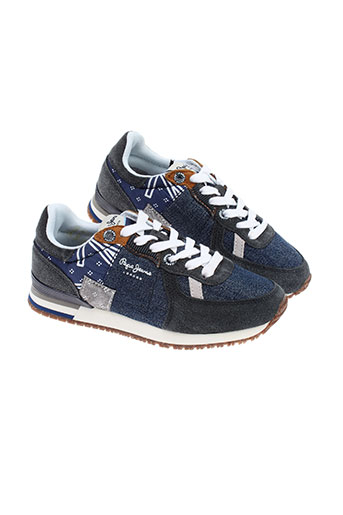 pepe jeans chaussures fille de couleur bleu