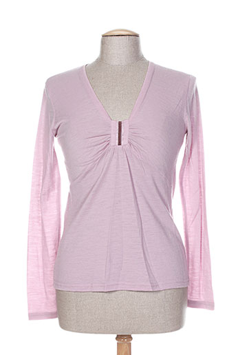 villa bleue t-shirts femme de couleur rose