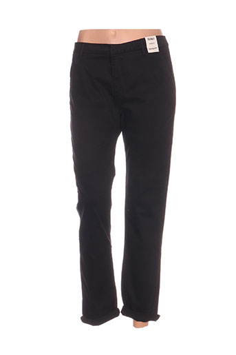 reiko pantalons femme de couleur noir