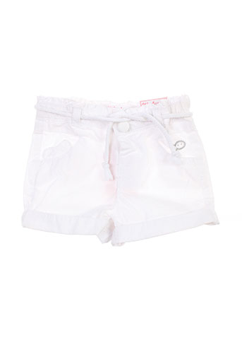 week end a la mer shorts / bermudas fille de couleur blanc