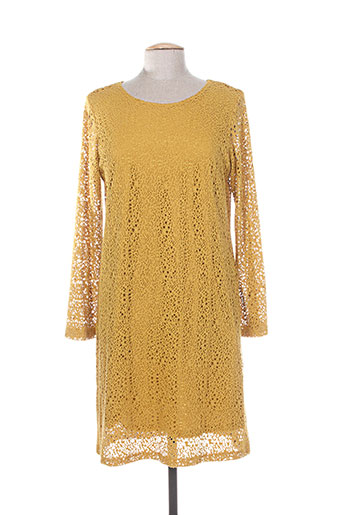les filles de neaux robes femme de couleur jaune