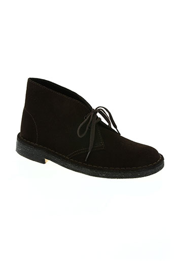clarks chaussures garçon de couleur marron