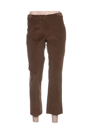 maxmara pantalons femme de couleur marron