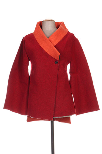 timono manteaux femme de couleur rouge