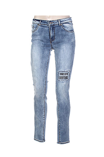 esqualo jeans femme de couleur bleu