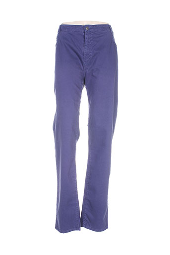 jean gabriel pantalons femme de couleur bleu