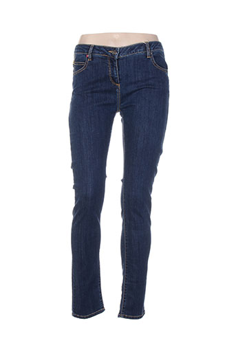 fleur de sel jeans femme de couleur bleu