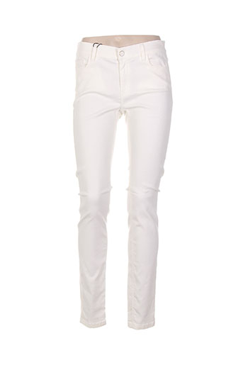 marella pantalons femme de couleur blanc