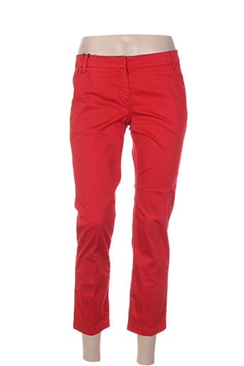 marella pantalons femme de couleur rouge