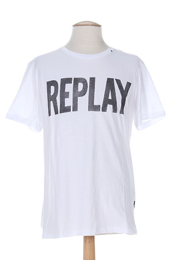 replay t-shirts homme de couleur blanc