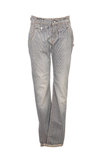 fornarina pantalons femme de couleur bleu