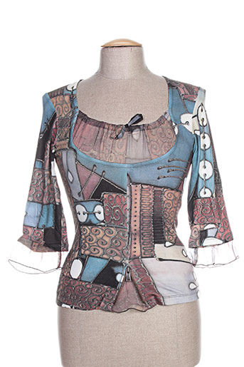 coco menthe t-shirts femme de couleur bleu