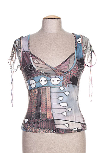 coco menthe chemises femme de couleur bleu