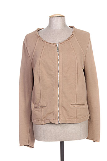 r jeans vestes femme de couleur marron