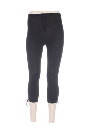 double jeu pantalons femme de couleur noir