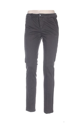 carla kops pantalons femme de couleur gris