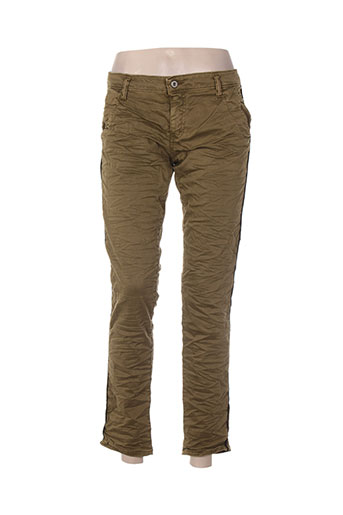 please pantalons femme de couleur vert