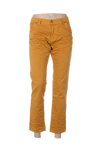 please jeans femme de couleur orange