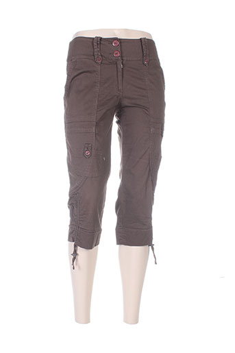 felino pantacourts femme de couleur marron