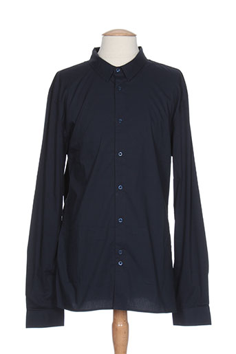 teddy smith chemises homme de couleur bleu
