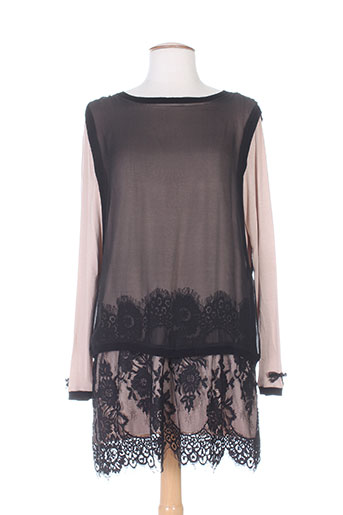 tricot chic tuniques femme de couleur noir