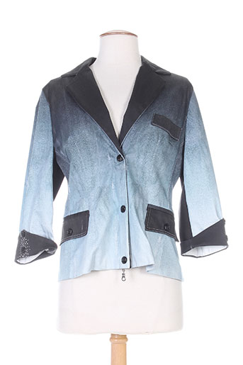 tricot chic vestes femme de couleur bleu