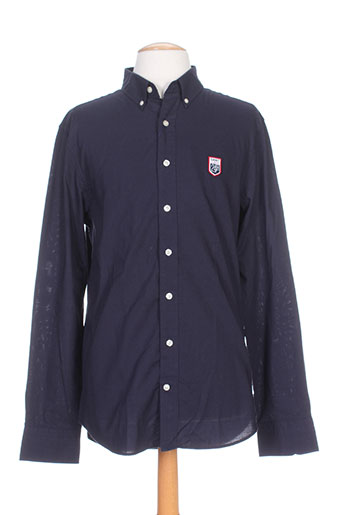 gant chemises homme de couleur bleu