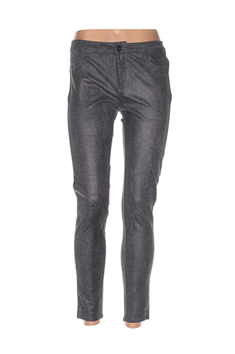 teddy smith pantalons femme de couleur gris