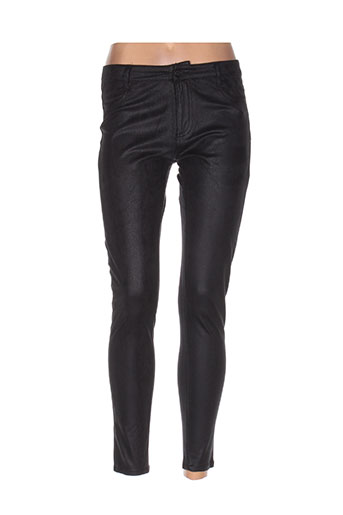 teddy smith pantalons femme de couleur noir