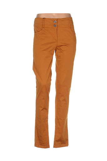 zeli pantalons femme de couleur jaune