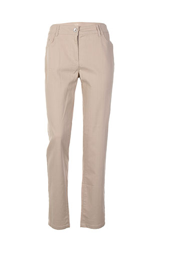 brandtex pantalons femme de couleur beige