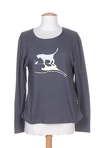 noir/clair t-shirts femme de couleur gris
