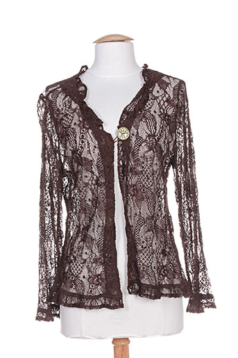 jean gabriel gilets femme de couleur marron