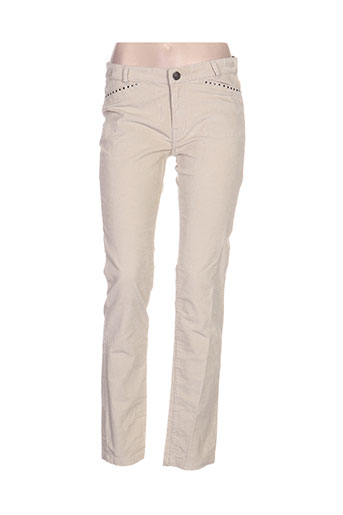 cop copine pantalons femme de couleur beige