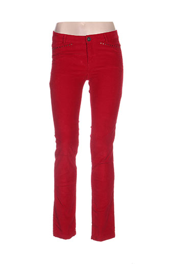 cop copine pantalons femme de couleur rouge