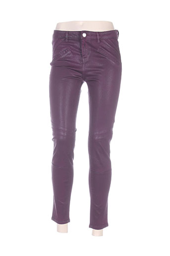 morgan pantalons femme de couleur violet
